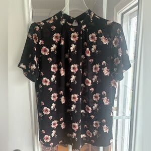 Sienna Sky Black Floral Women’s Shirt